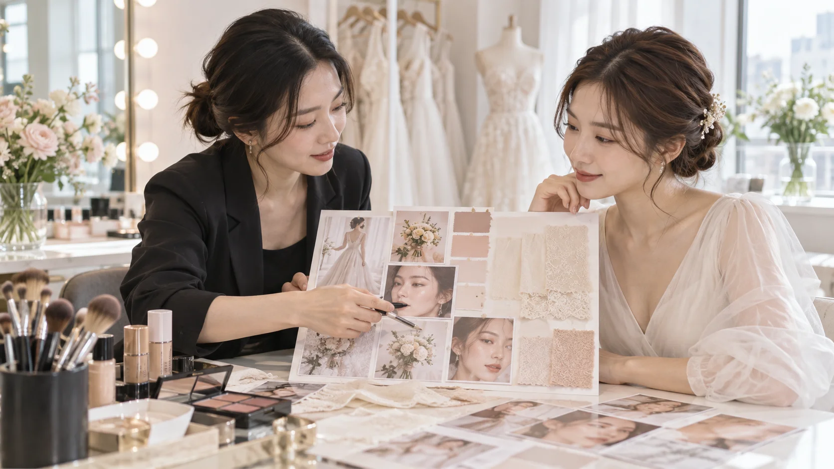 第一次新娘試妝怎麼準備？妝感、禮服與拍攝光線的溝通清單