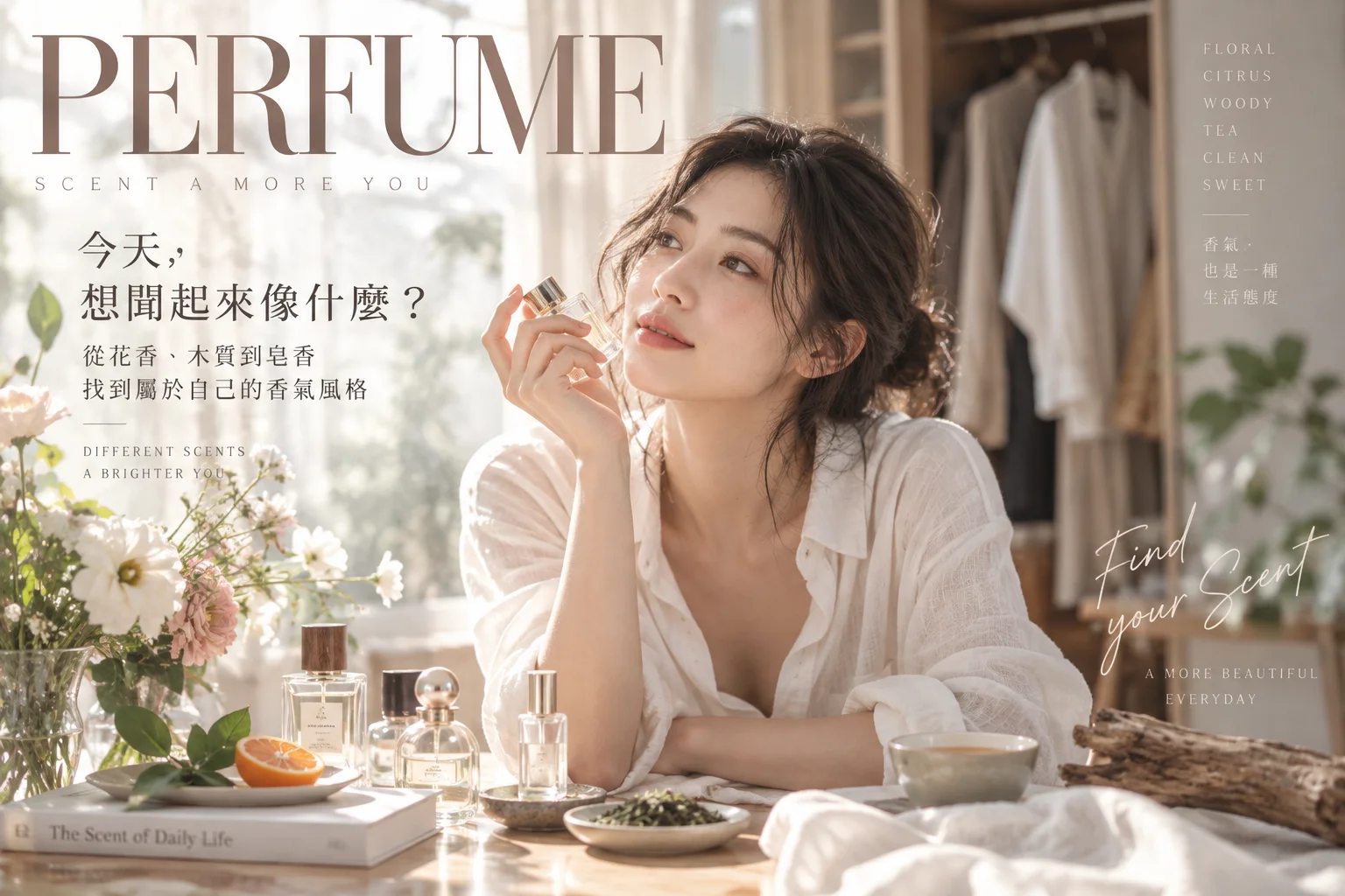 今天想聞起來像什麼？從花香、木質到皂香找到自己的香氣風格