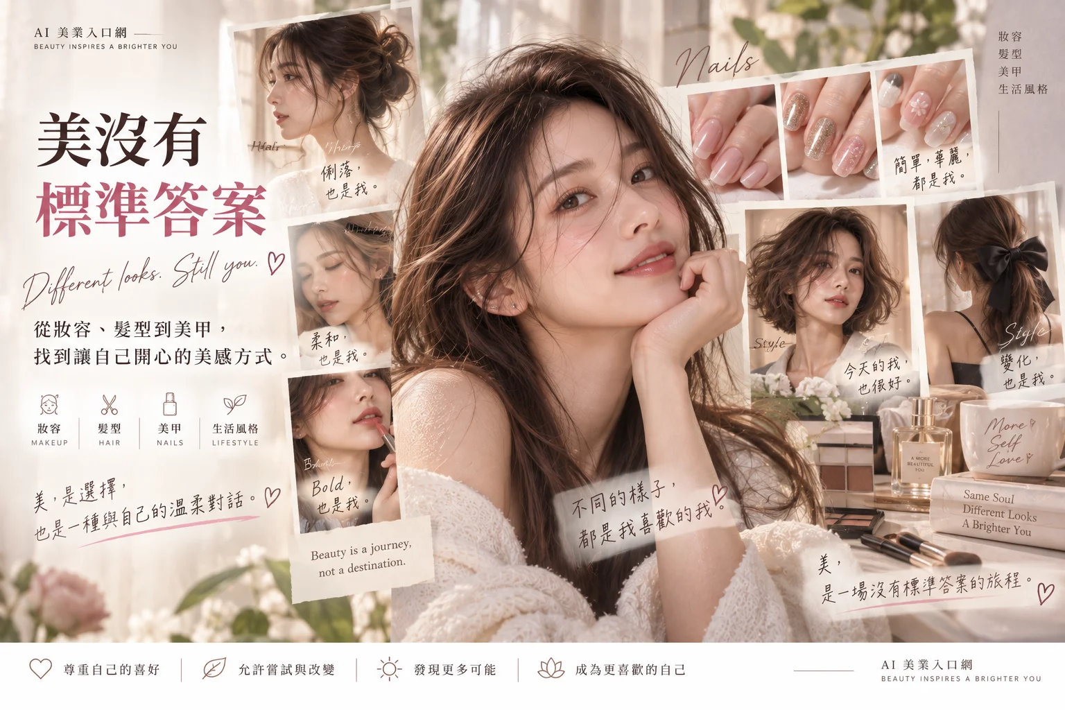 美沒有標準答案：從妝容、髮型到美甲，找到讓自己開心的美感方式